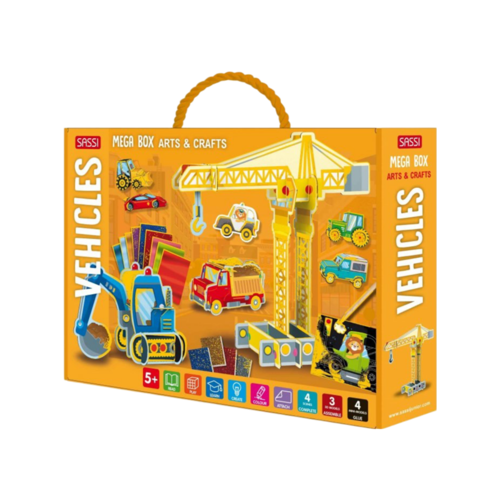 Sassi Mega Box Arts & Crafts - Vehicles