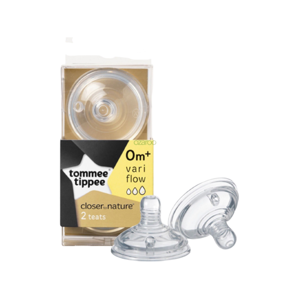 Tommee Tippee Closer To Nature Teats, Vari Flow X 2 - Clear
