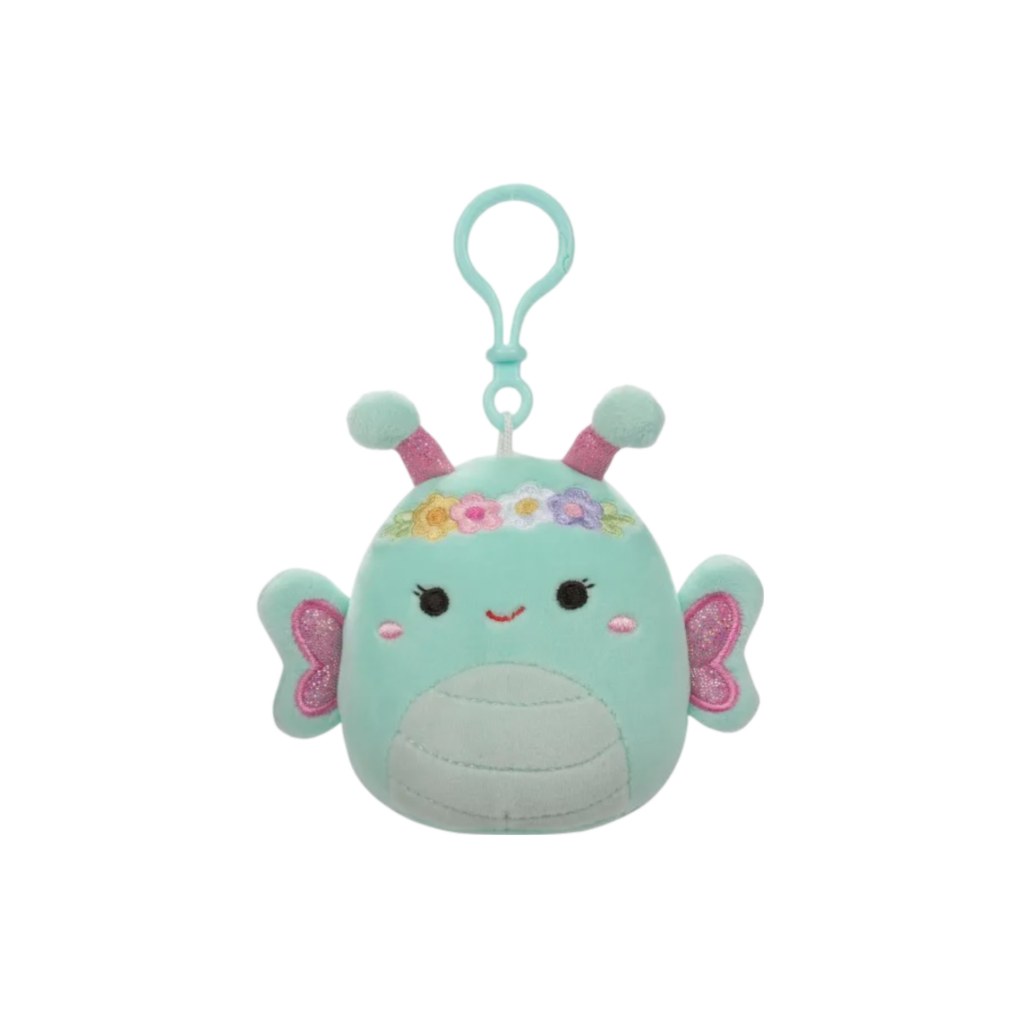 Squishmallows 3.5" H Reina The Green Butterfly Clip-On
