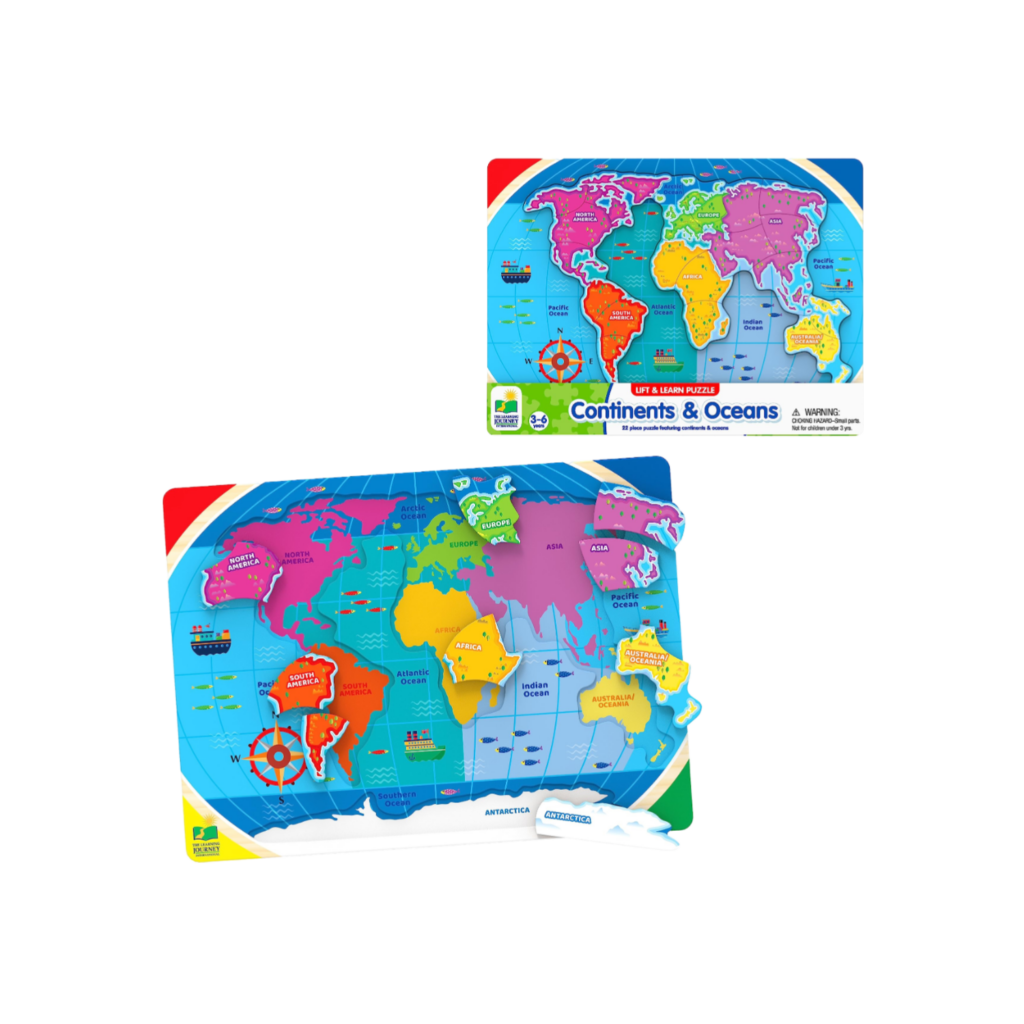 The Learning Journey Lift & Learn Continents & Oceans