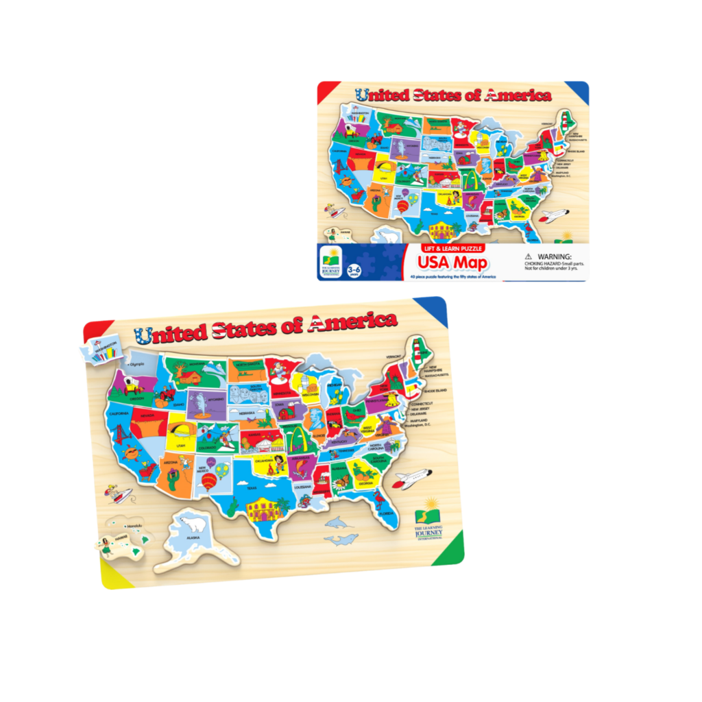 The Learning Journey Lift & Learn Usa Map Puzzle