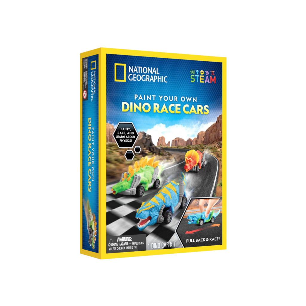 National Geographic Paint Your Own Dino Race Cars