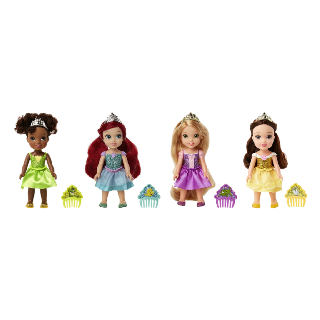 Disney Princess Petite Dolls Gliter Bdice 4-Assorted