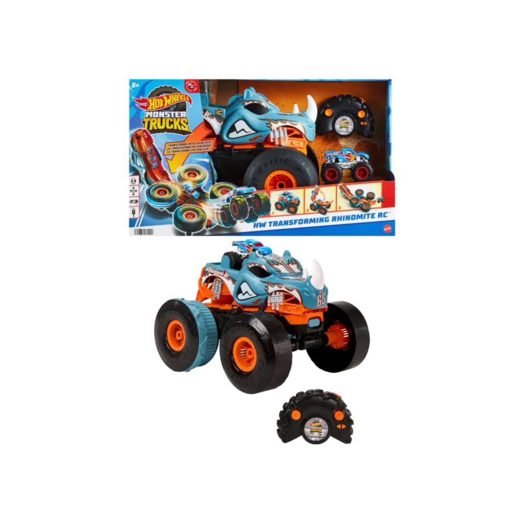 Mattel Hot Wheels R/C 1:12 Monster Trucks Transforming Rhinomite