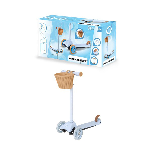 Evo Mini Cruiser With Basket - Sky Blue