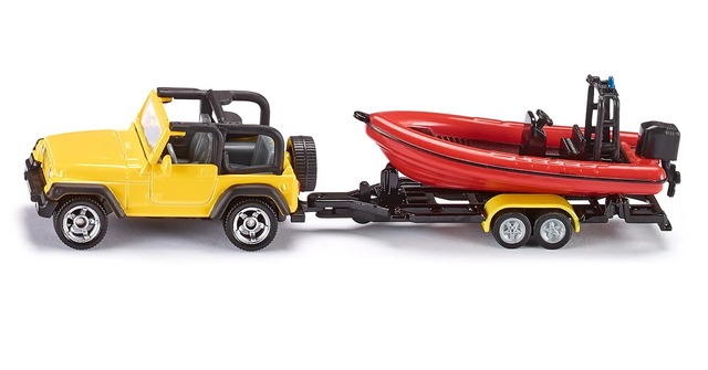 Siku Die Cast Jeep With Boat