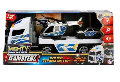 Teamsterz Mighty Machines Police Helicopter Trans  Small Light & Sound