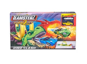 Teamsterz Turbo City Dino Clash With 2 Cars