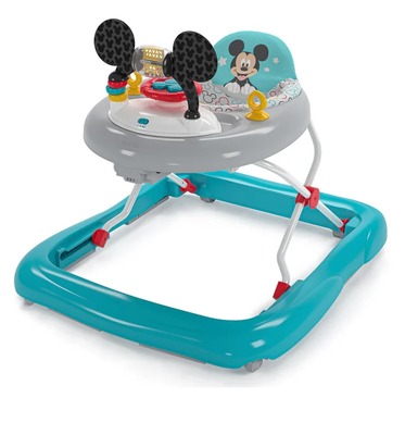 Bright Starts  Mickey Mouse Tiny Trek Walker, Original Bestie, 2-In-1 Walker