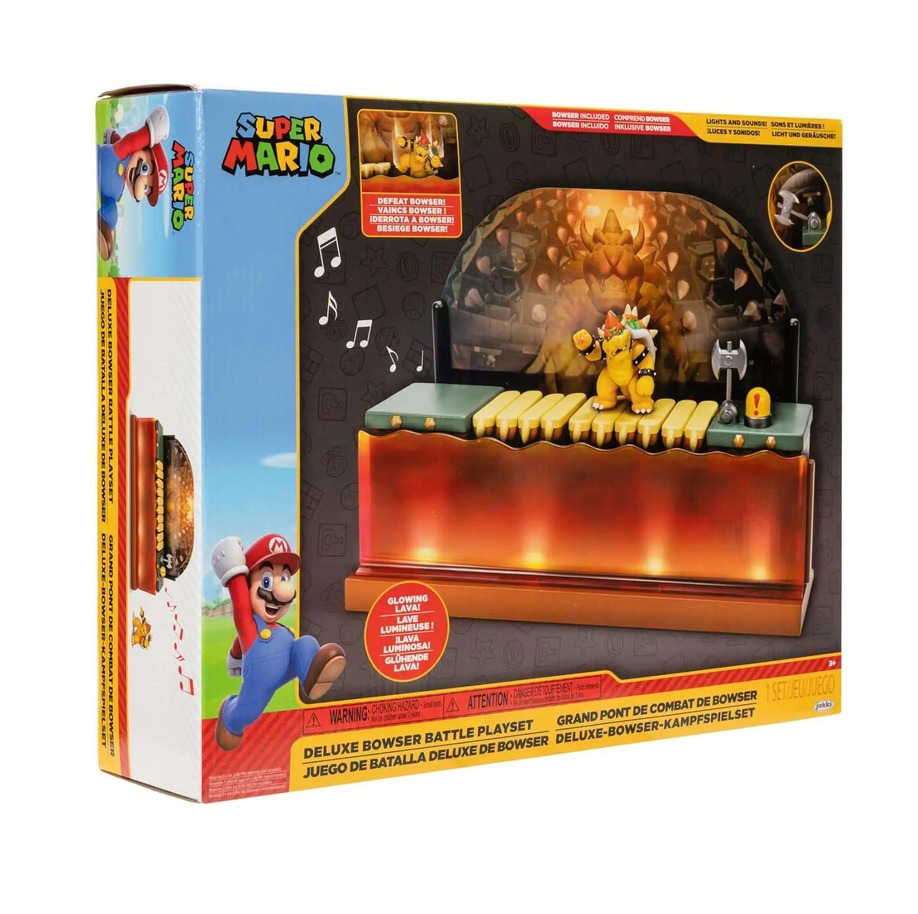 Nintendo Super Mario 2.5" Bowser Battle Playset Deluxe