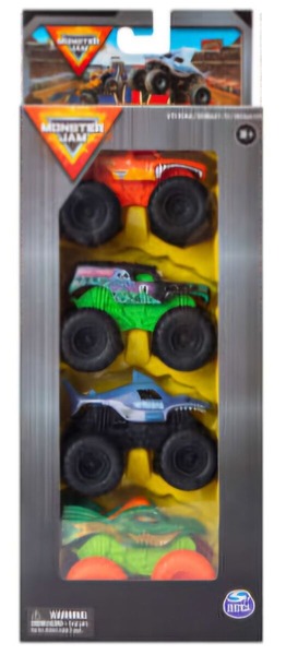 Spin Master Monster Jam 1:72 Truck 4-Pack Value