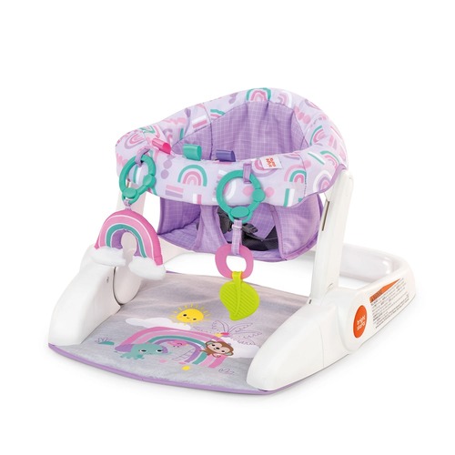 Bright Starts Giggle Station 2-In-1 Sit-Up Floor Seat - Purple Paradise