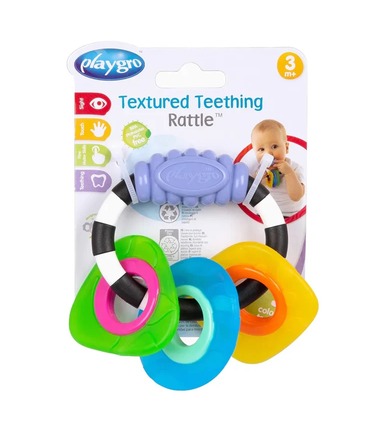Playgro Textured Teething Rattle