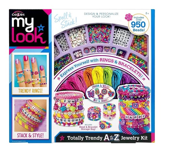 Cra-Z-Art Shimmer N' Sparkle Totally Trendy A-Z Jewelry Kit