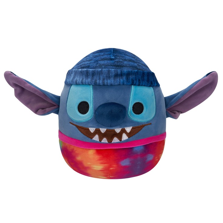Squishmallows 8" Little Plush Disney Stitch Wearing Beanie And Tie Dye
