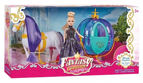 Transtern Electric Horse With Doll & Pumpkin