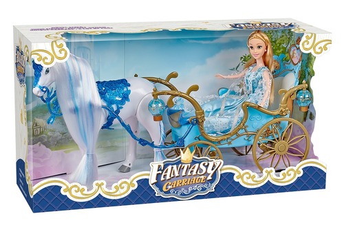 Transtern Fantasy Carriage With Doll N Moving Carriage