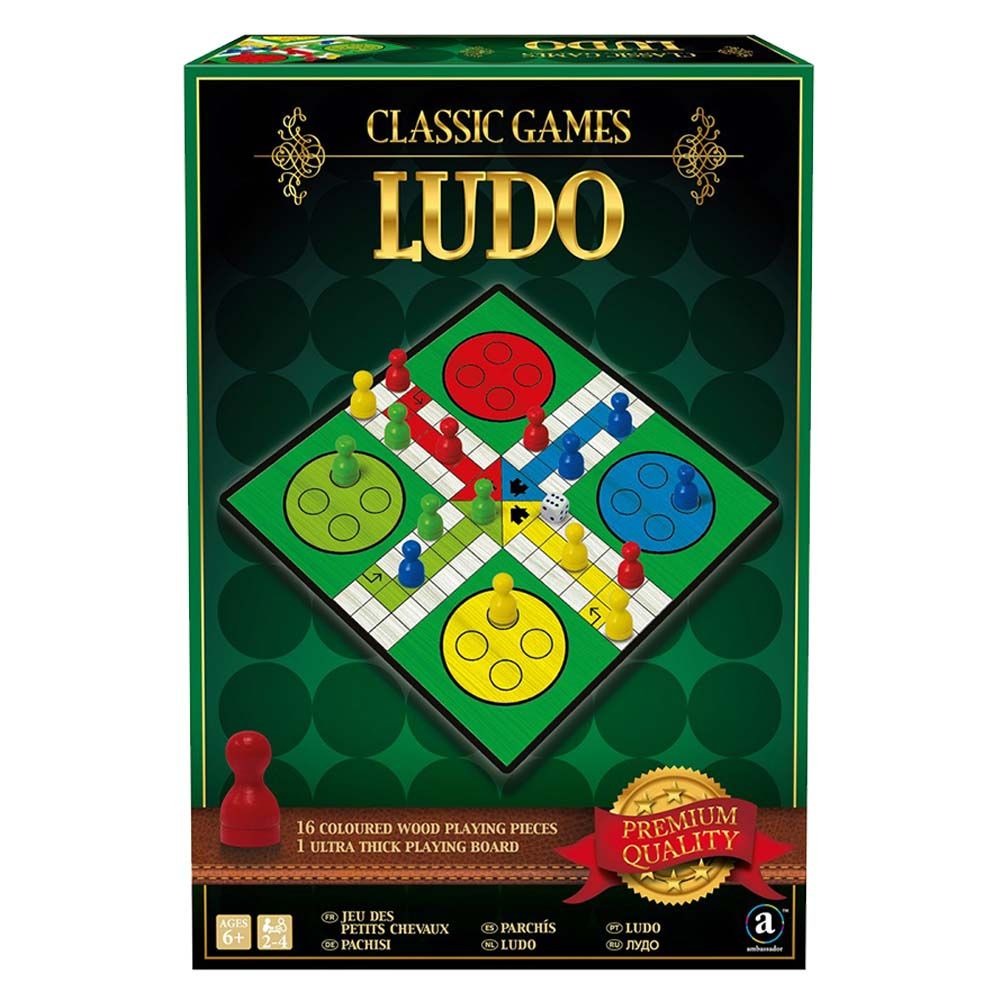 Ambassador Classic Games Collection - Wood Ludo St002