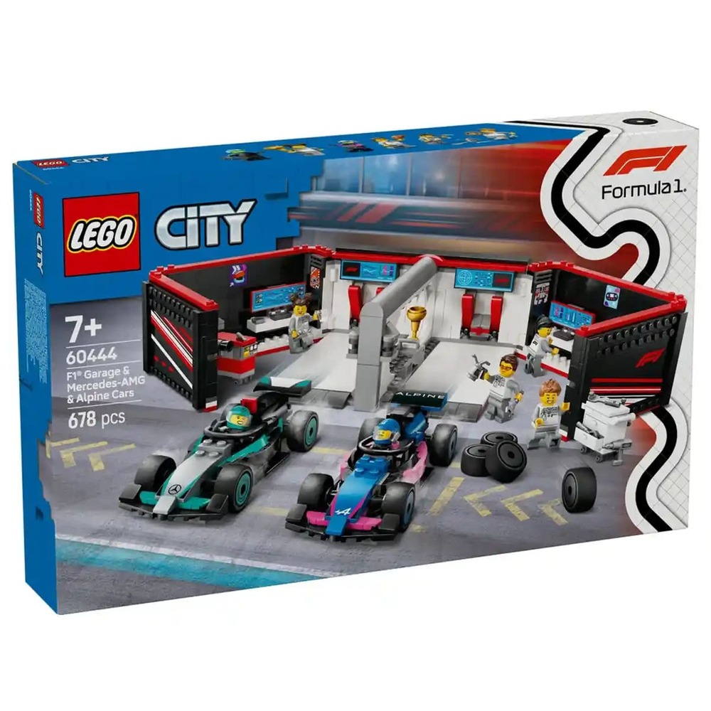 Lego City 60444 F1 Garage & Mercedes-Amg & Alpine Cars