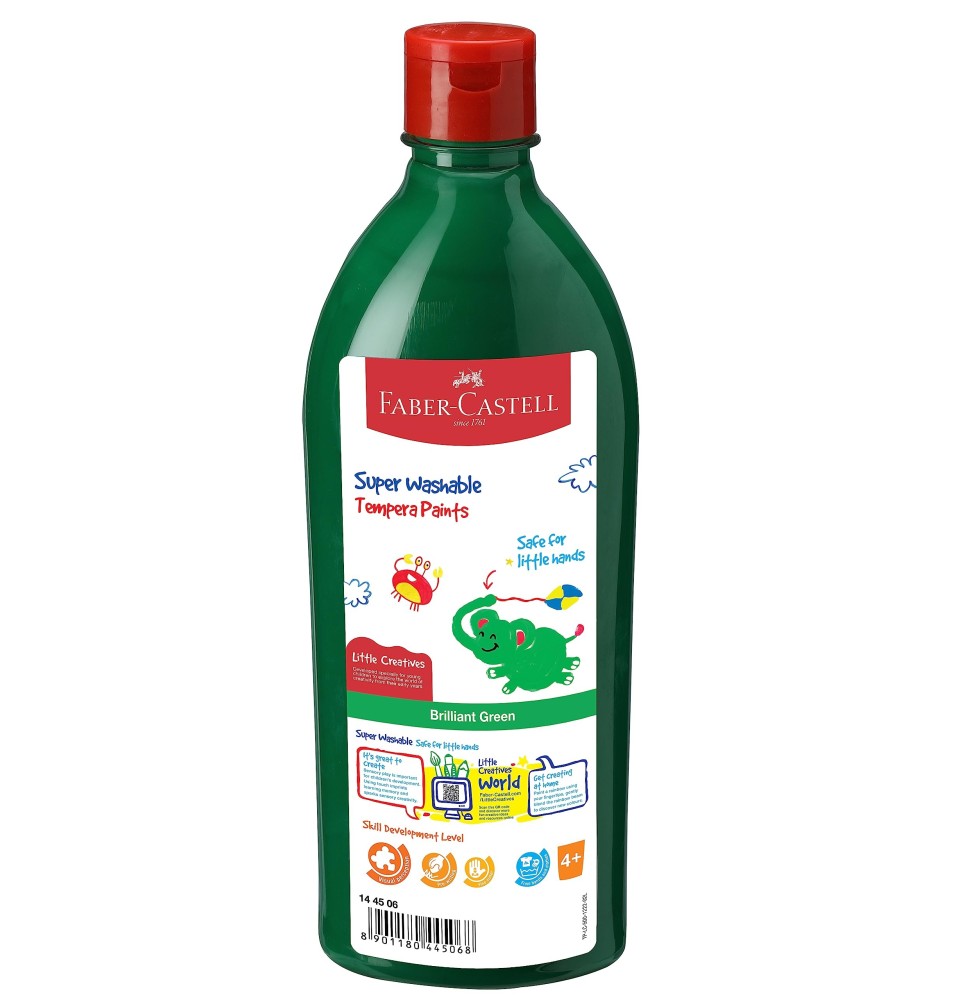 Faber-Castell Ready Mix Tempera Red Color 500ml 1Pc