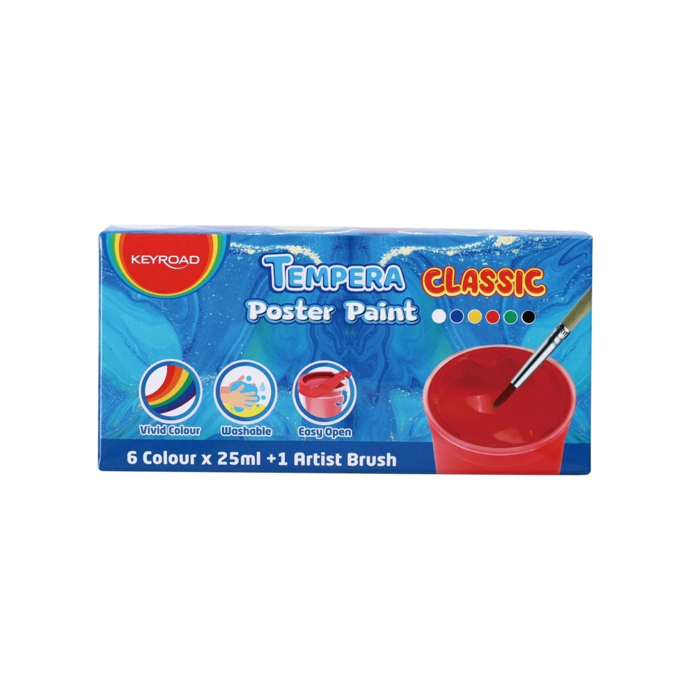 Keyroad Tempera Classic Poster Paint 25ml 6Pc 1Box