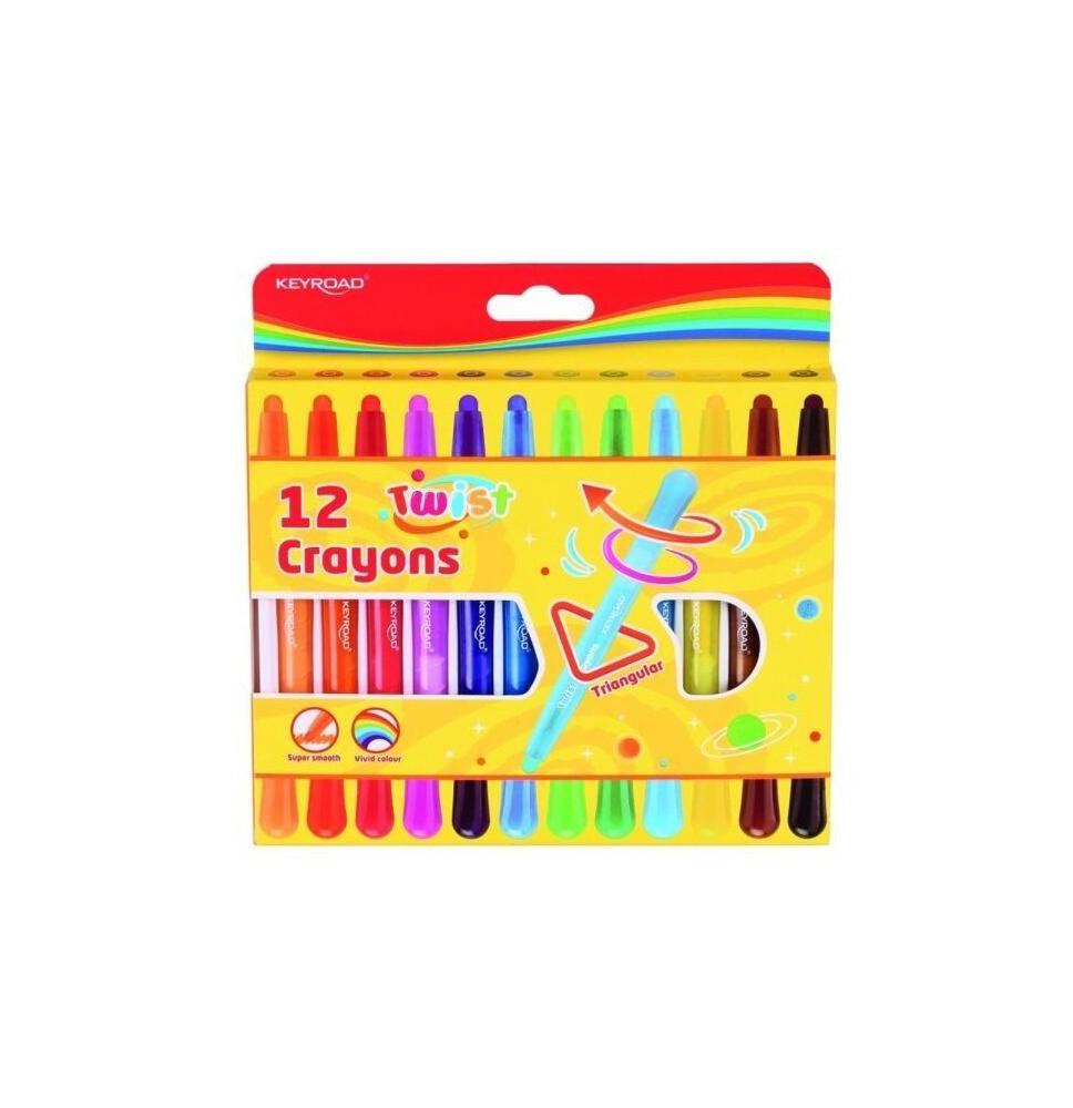 Keyroad Twins Crayons 12Pc 1Pck
