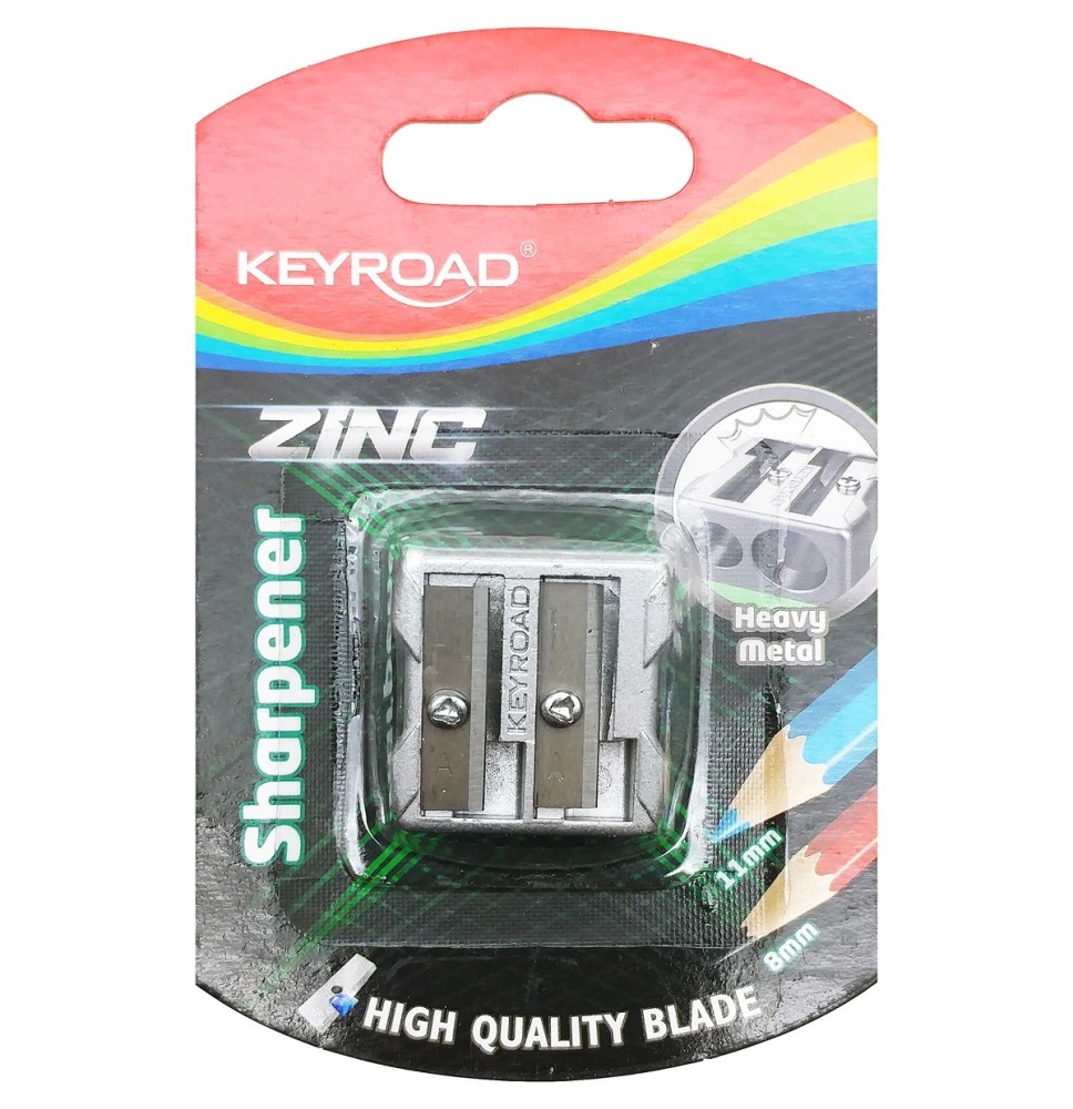 Keyroad Zinc Two Hole Sharpener 1Pc