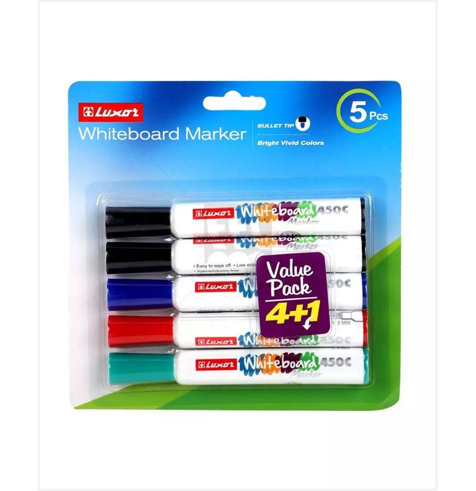 Luxor Whiteboard Marker 5Pc 1Pck