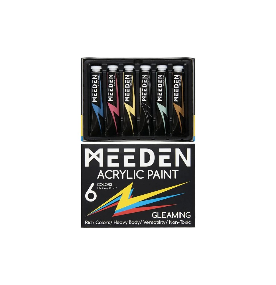 Meeden Acrylic Paint Gleaming 6x22Ml 1Box
