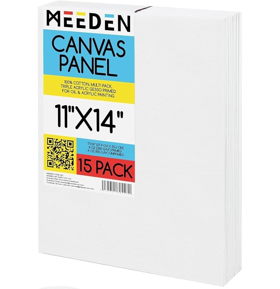 Meeden Canvas Panel Thin 11x14 15Pc 1Pck