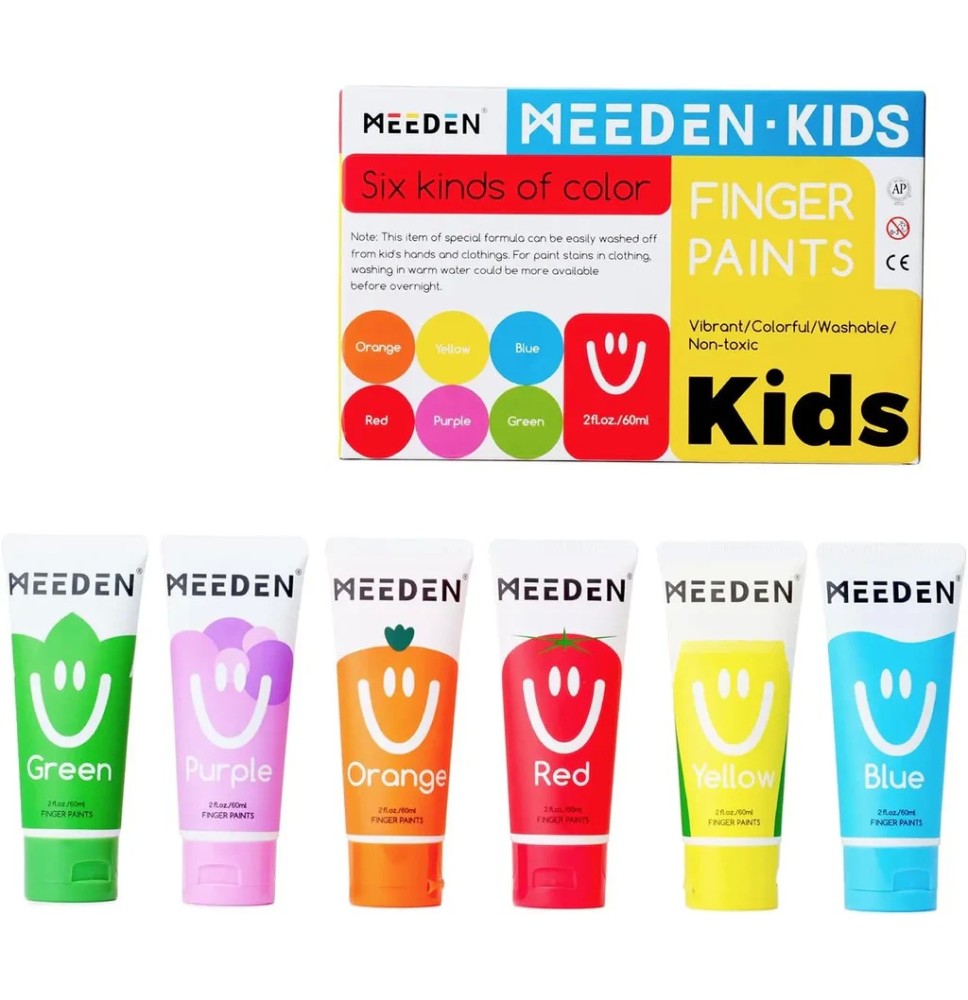 Meeden Kids Finger Paint 6x60Ml 1Box