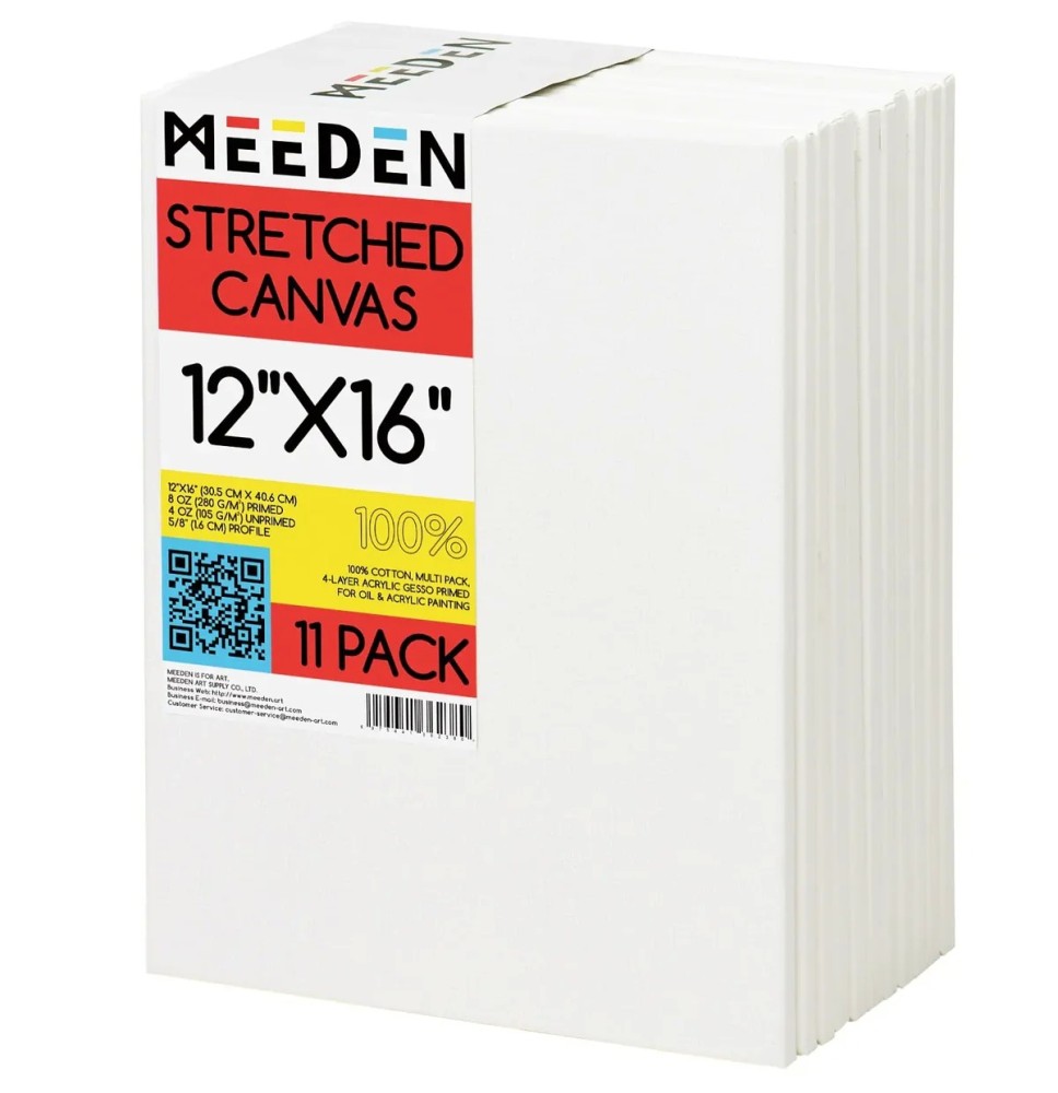 Meeden Stretched Canvas  12x16 11Pc 1Pck
