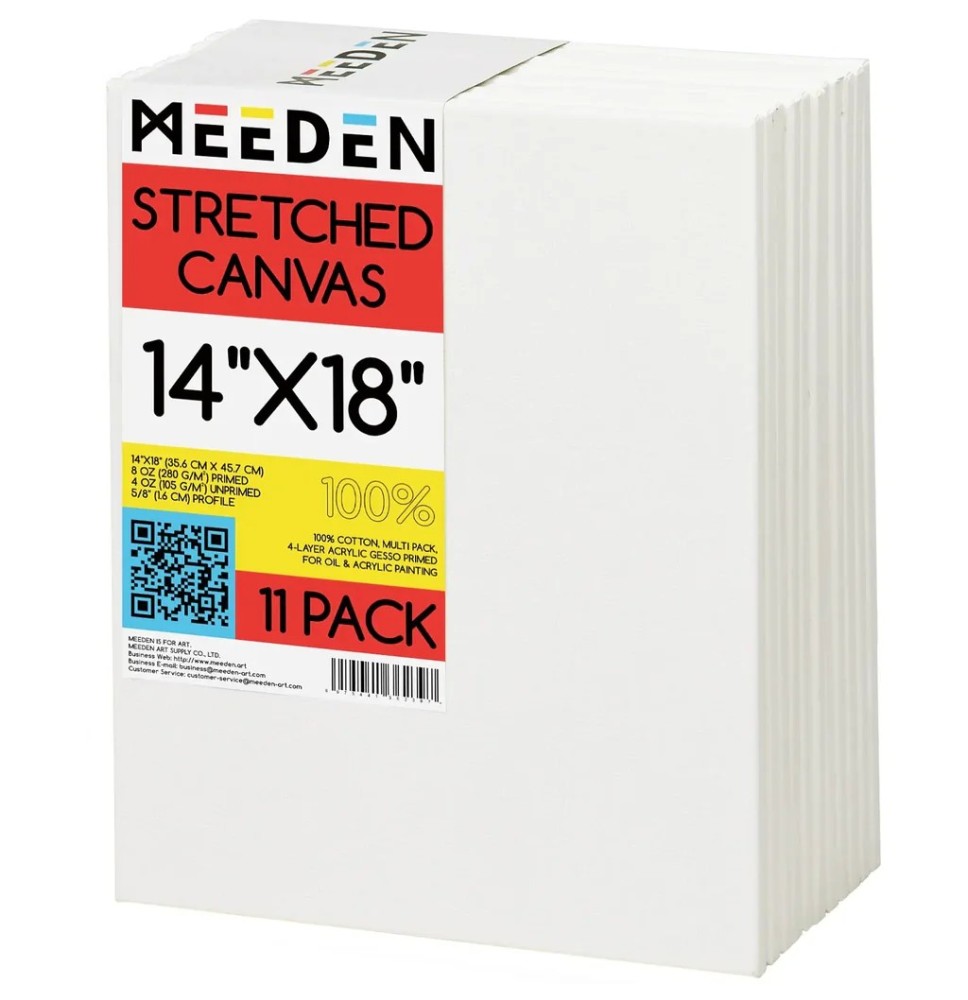 Meeden Stretched Canvas  14x18 11Pc 1Pck