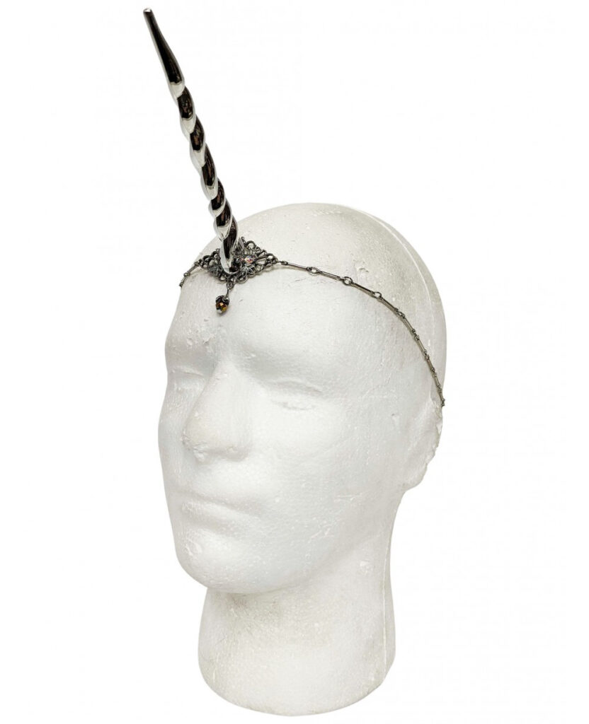 Silver Unicorn Horn Head Piece
