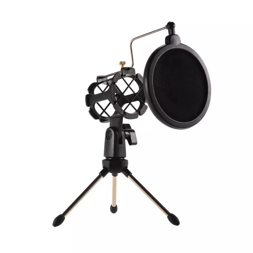 Mini Desktop Microphone Stand+ Shock Mount Mic Holder+ Pop FilterKit