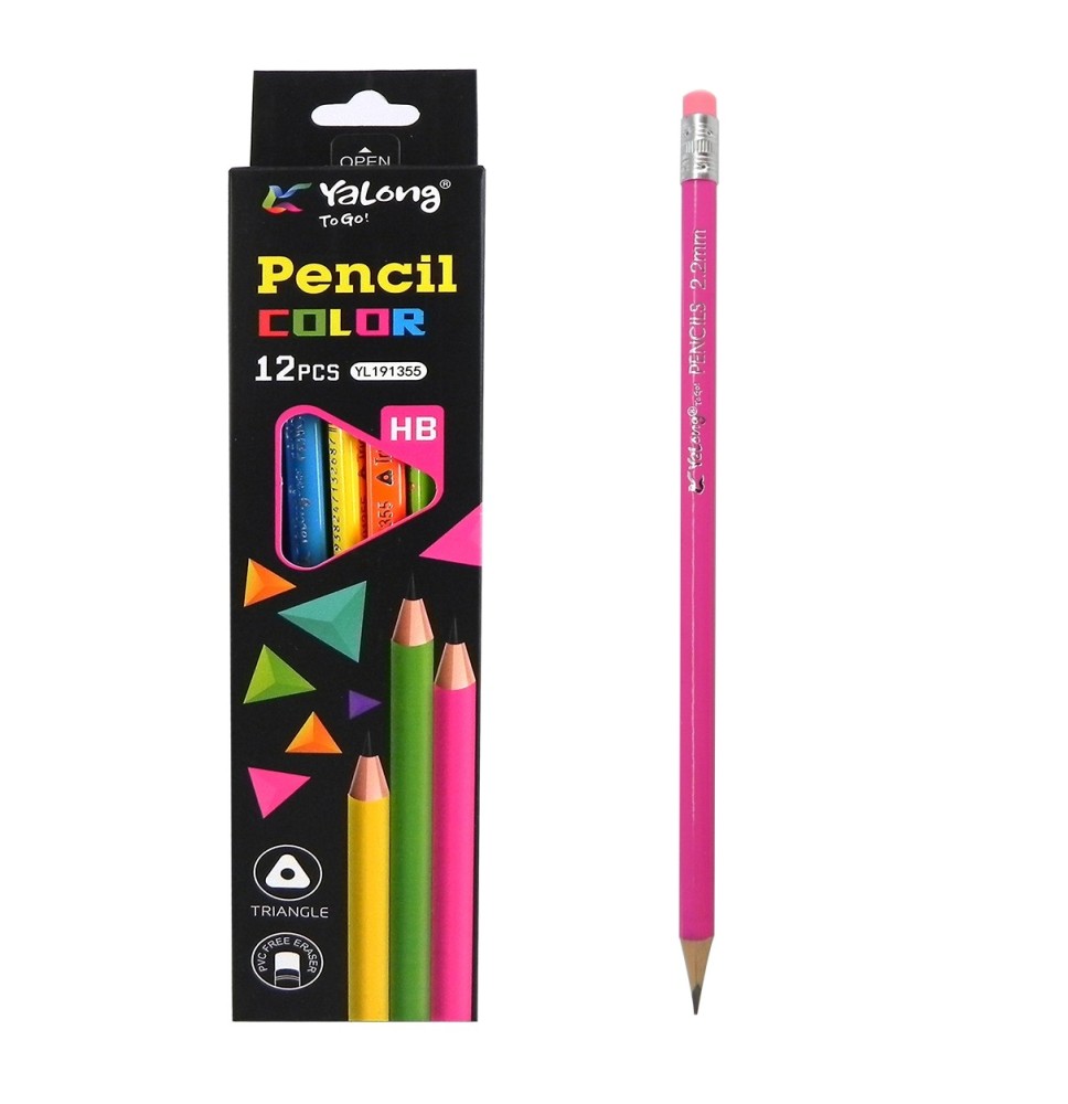 Yalong Hb Tri-Pencil 12Pc 1Pck