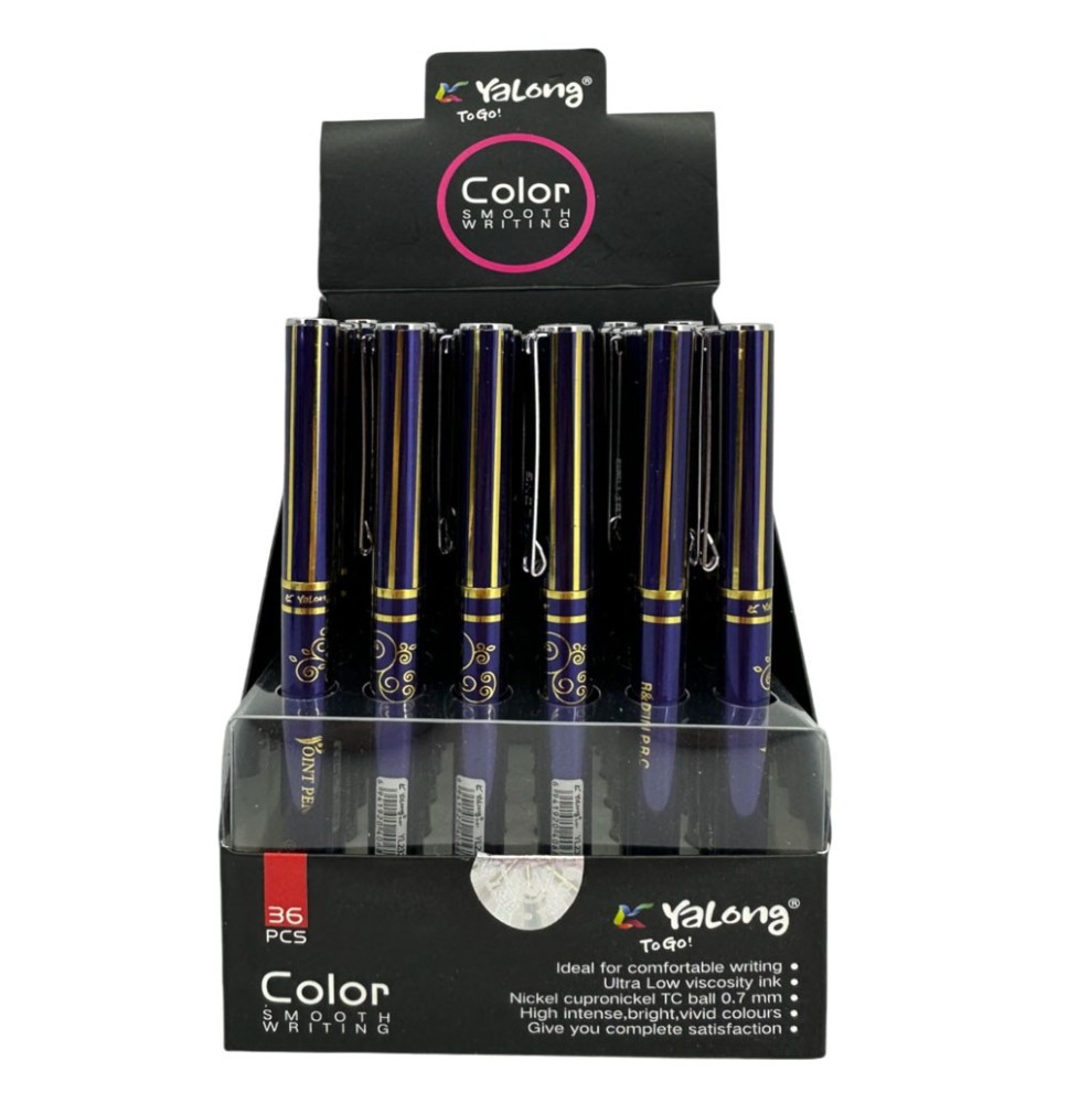 Yalong Soft Ink Pen 36Pc 1Pck