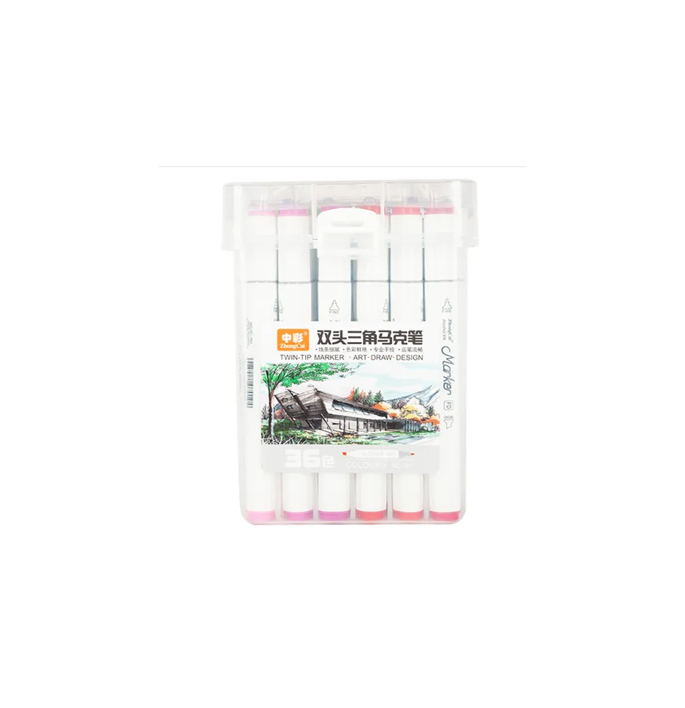 ZhonCai Twin-Tip Marker 36Pc 1Box