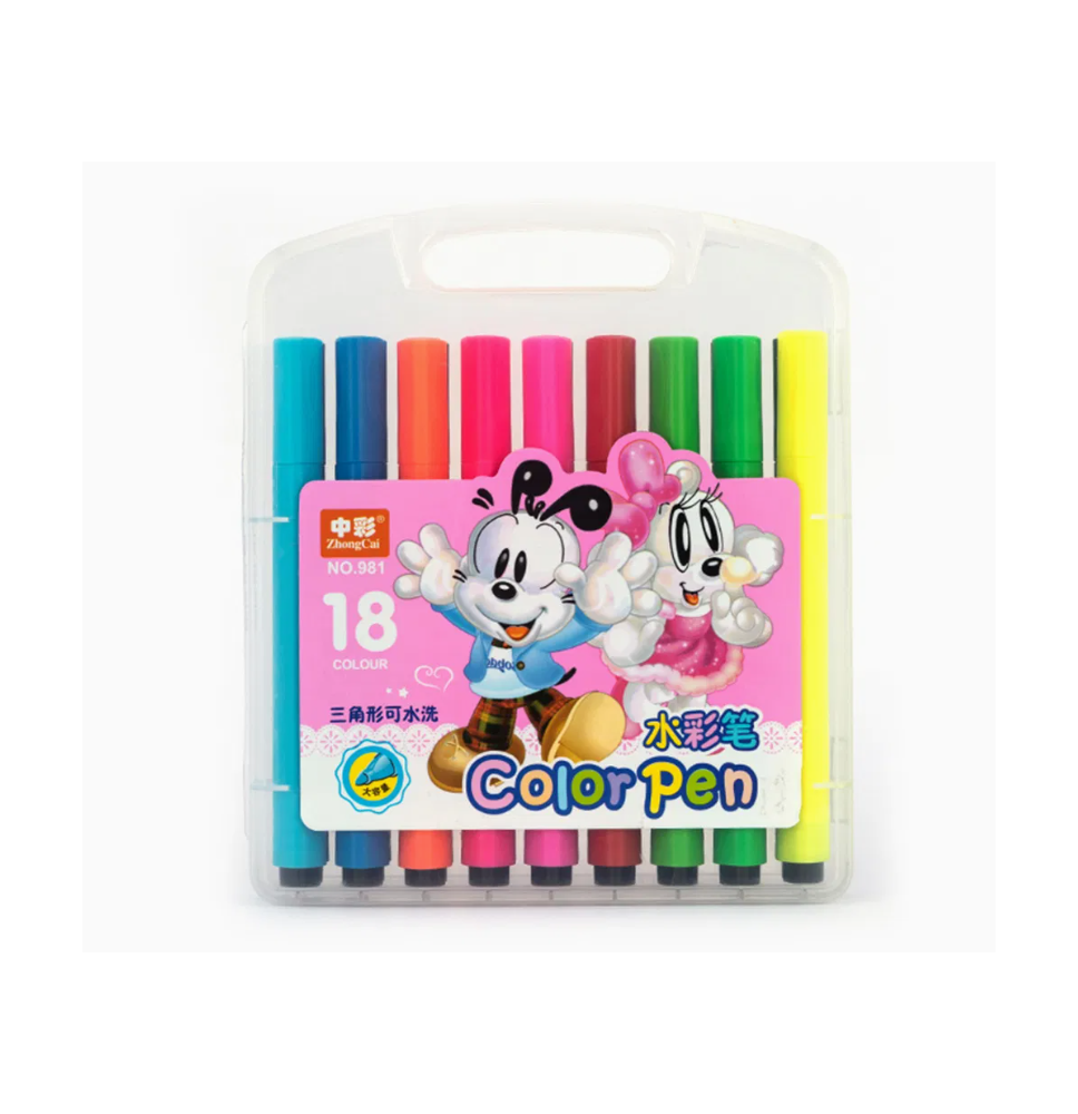 ZhongCai Color Pen 18Pc 1Box