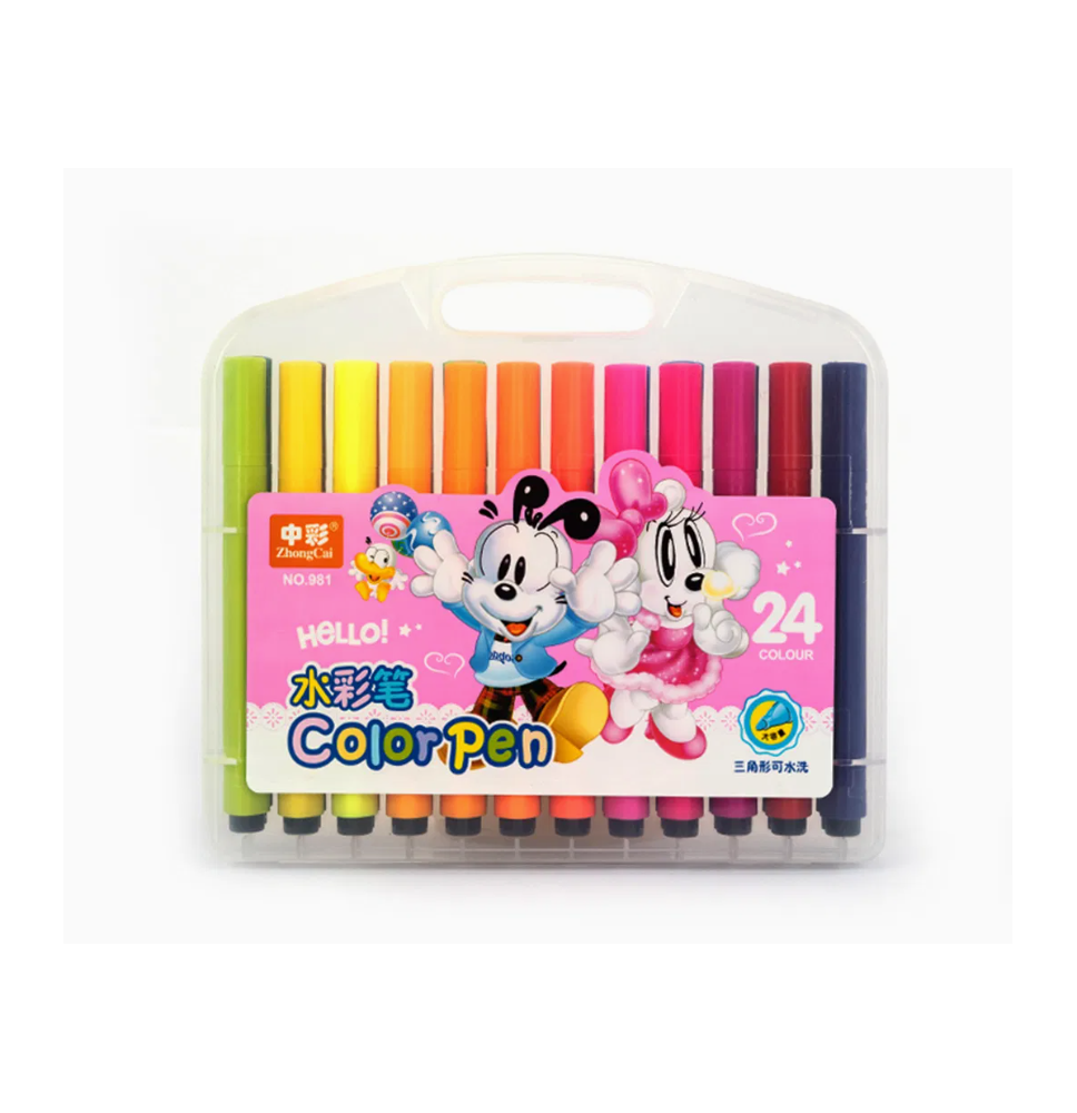 Zhongcai Color Pen 24Pc 1Box