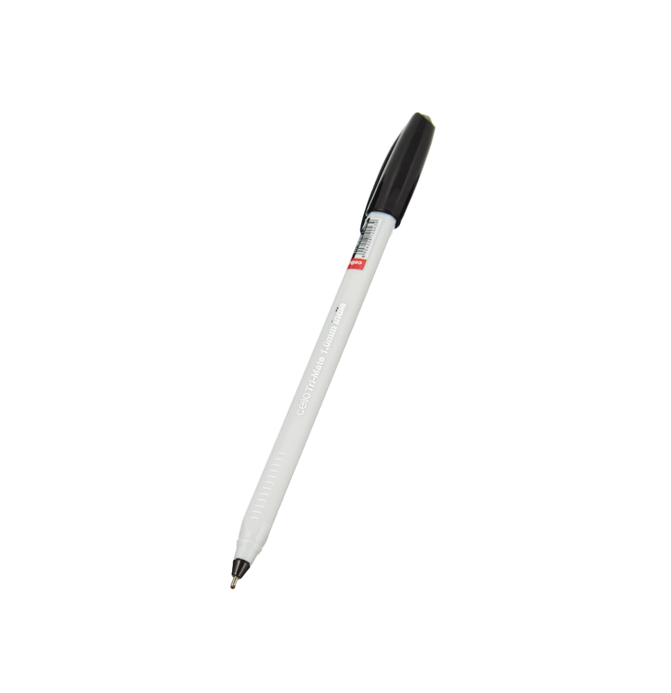 Cello Tri-Mate 1.0mm Ball Pen Black 50Pc 1Pck