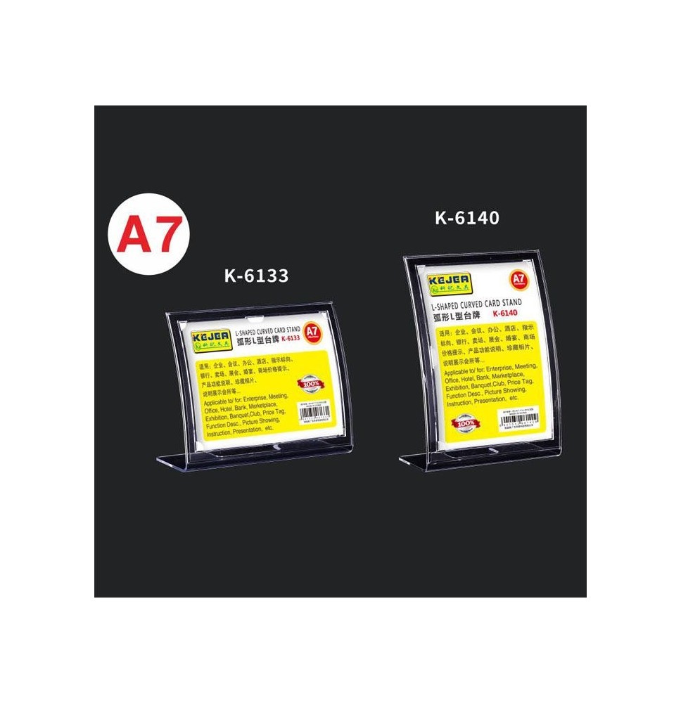 Kejea L-Shaped Curvad Card Stand A7 1pc