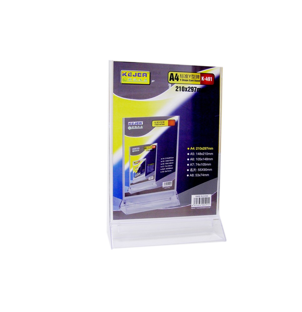 Kejea Y-Shape Card Stand A4 210x297mm 1Pc