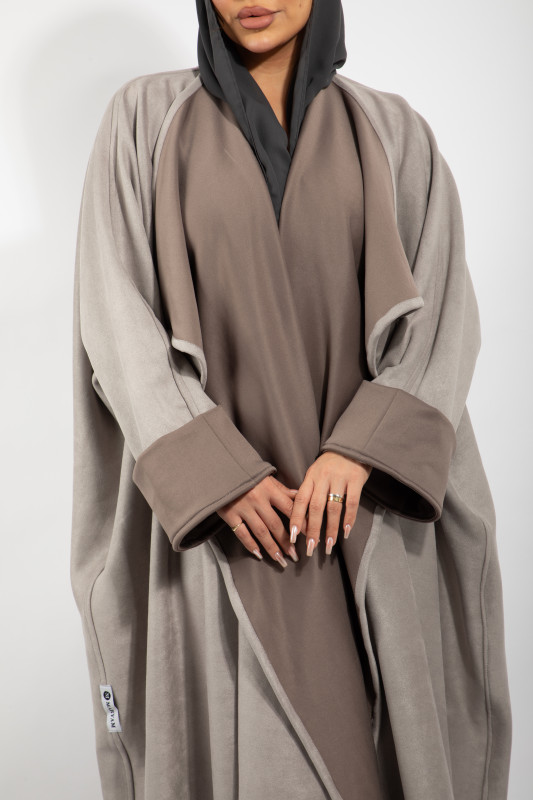Winter suede abaya