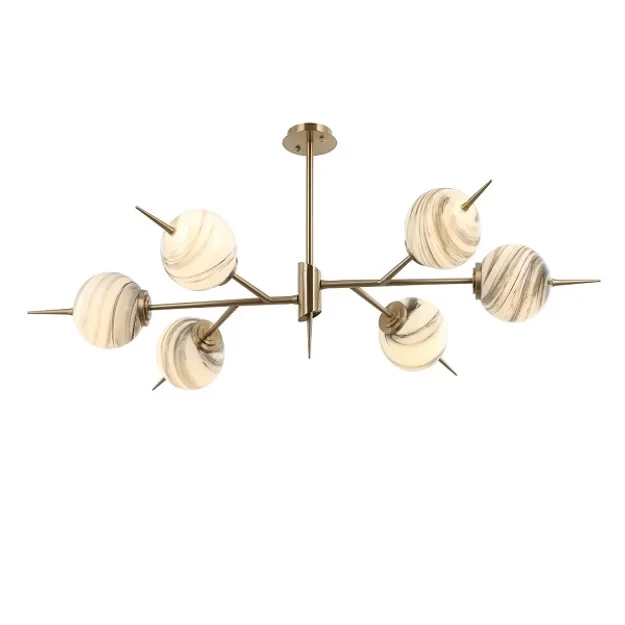 20310-6L Antique copper Pendant Lamp E14 LED Bulb