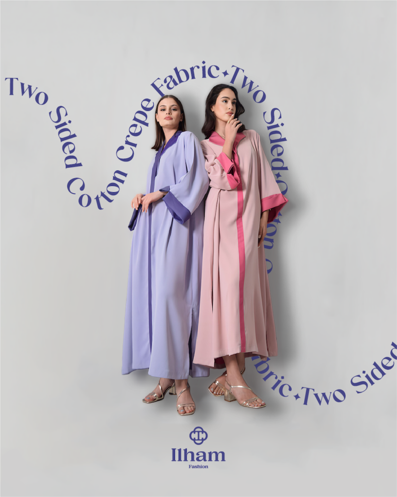 Two-sided Jelabiya made of crepe fabric