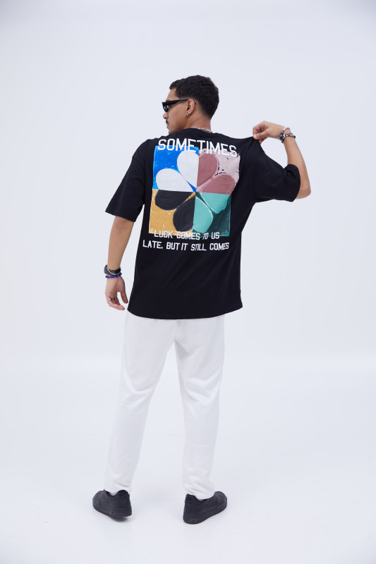 SOMETIMES LUCK OVERSIZED T-SHIRT