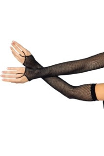 Fishnet Arm Warmers - Black