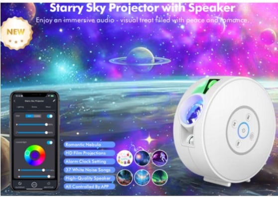 Starry Sky Projector with Speaker