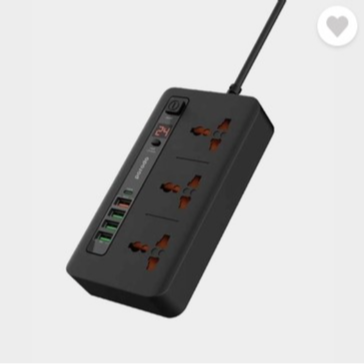 Porodo Multi-Port Power Hub 4 USB-A/USB-C 2m – Black